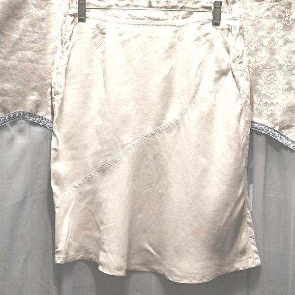 GABRIELE STREHLE JEANS STRENESSE LINEN SKRT SZ 10 - Picture 5 of 7